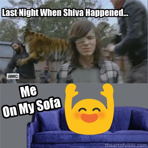 Shiva Saves Carl Meme The Walking Dead Season 7 Finale