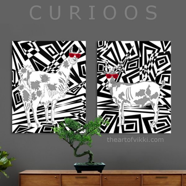 Llama And Goat Art At Curioos