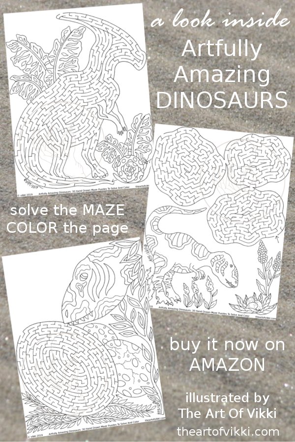 Artfully Amazing Dinosaurs – New Maze Puzzle And Coloring Book | The ...