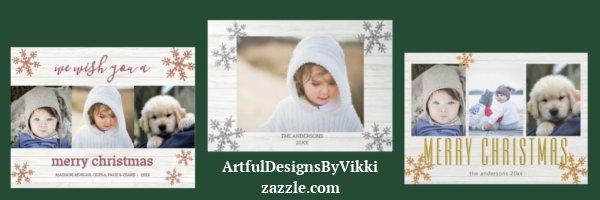 Snowflake Custom Photo Cards By ArtfulDesignsByVikki on zazzle.com