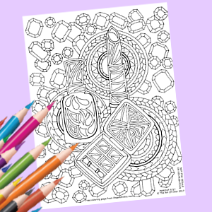 Free Coloring Page For Adults - Makeup 0217 - coordinates with The Classy Lady's Coloring Book